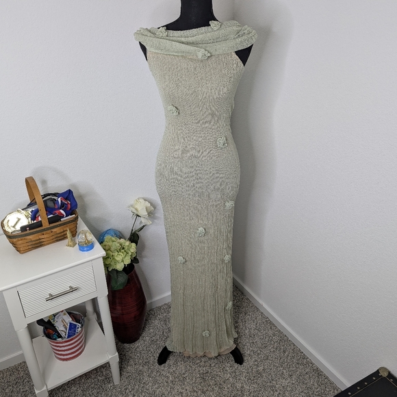 Meshki Strapless Dress in Soft Olive - Picture 4 of 6